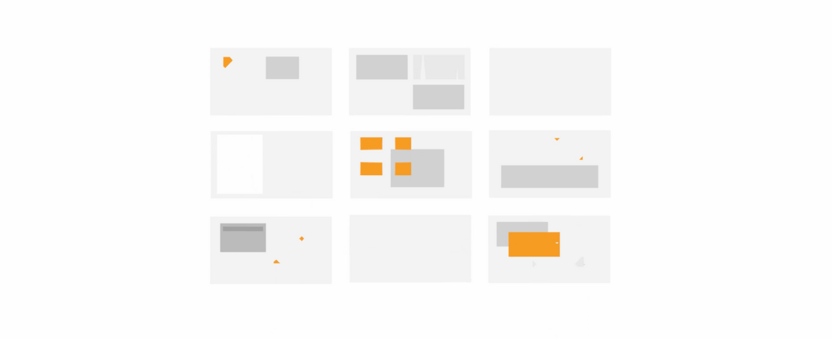 A visually appealing pattern formed by squares and rectangles arranged in a grid.
