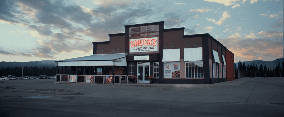 The front side of Chuck's Roadhouse restaurant.