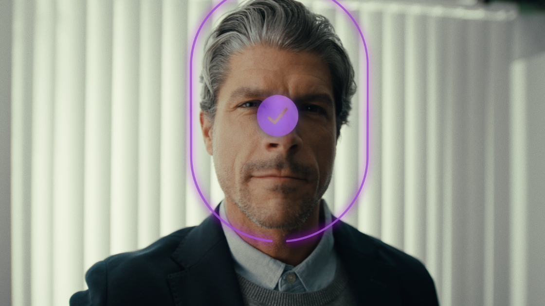 We filmed a sleek, modern identity verification process using minimalist backdrops and purposeful framing.