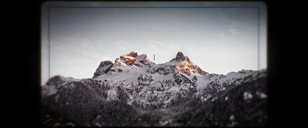 A picturesque view of a snow-covered mountain.