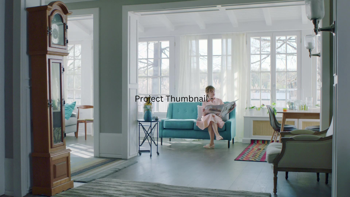 Set in a bright, airy living room flooded with natural light, a woman dressed in soft pink sits alone on a turquoise sofa, absorbed in reading a newspaper.